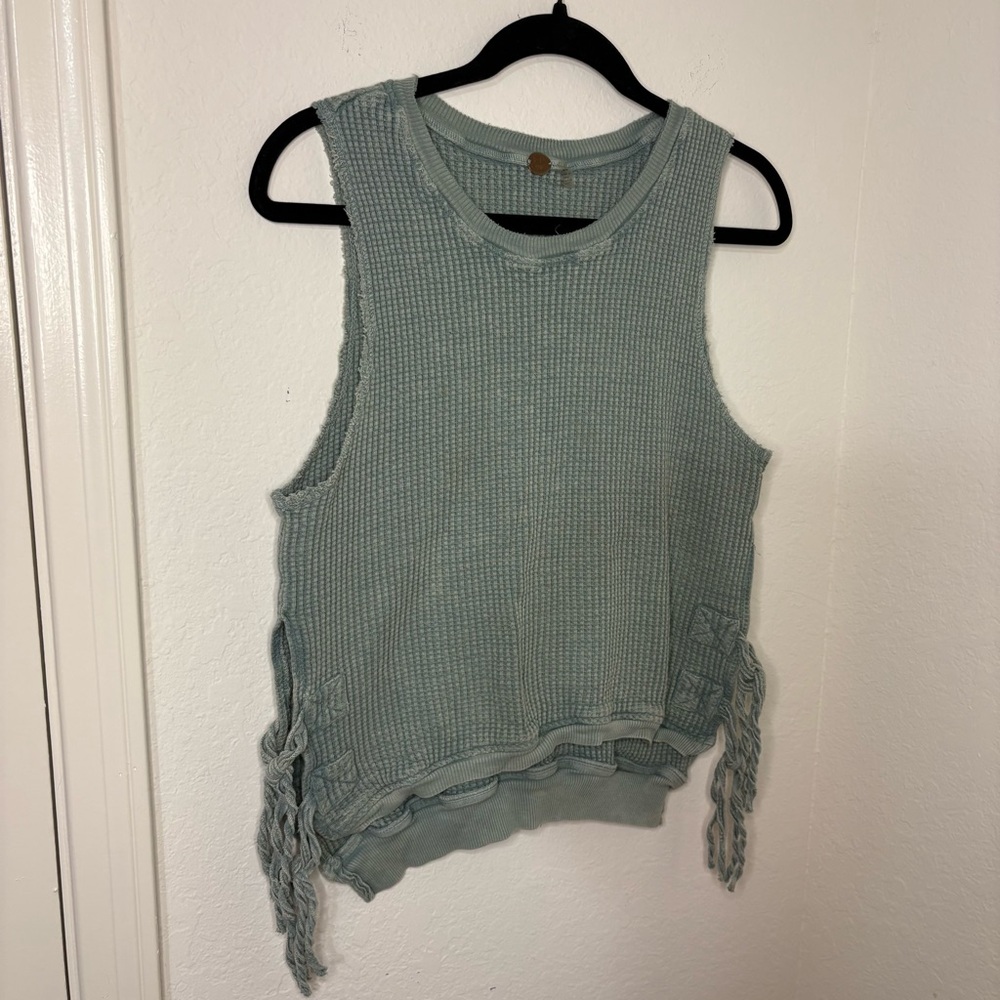 Free People FP One Sleeveless Interlaken Waffle Knit Tank size Medium - Picture 2 of 10